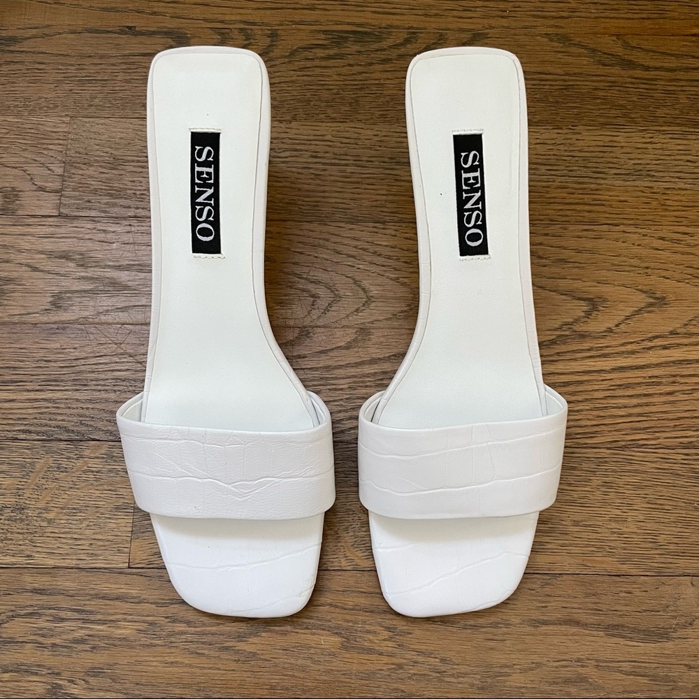 SENSO, Maisy ViI Croc-Embossed Slide Sandals, Size 38